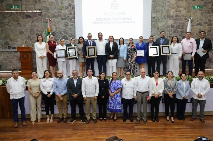 Entrega Congreso del Estado premio estatal 2026 a cuatro profesionales de la enfermería
