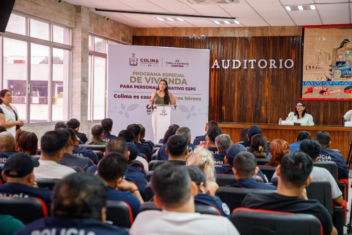 Indira Vizcaíno presenta Programa Especial de Vivienda para Policías en Manzanillo